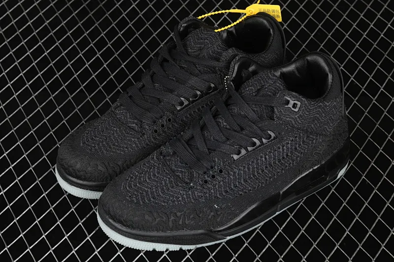 All categories Air Jordan Jordan series basketball shoes Air Jordan 3 Air Jordan 3 Flyknit AJ3 Joe 3 woven all black AQ1005-001